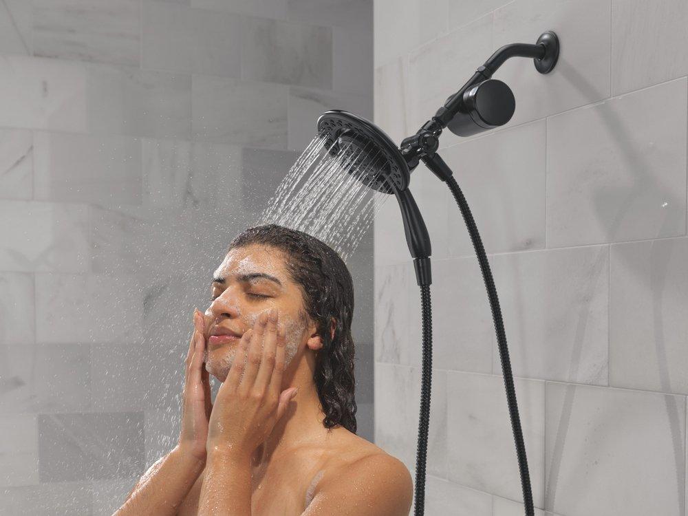 Shower Filter Attachment with 4-Setting In2ition&reg; in Matte Black 