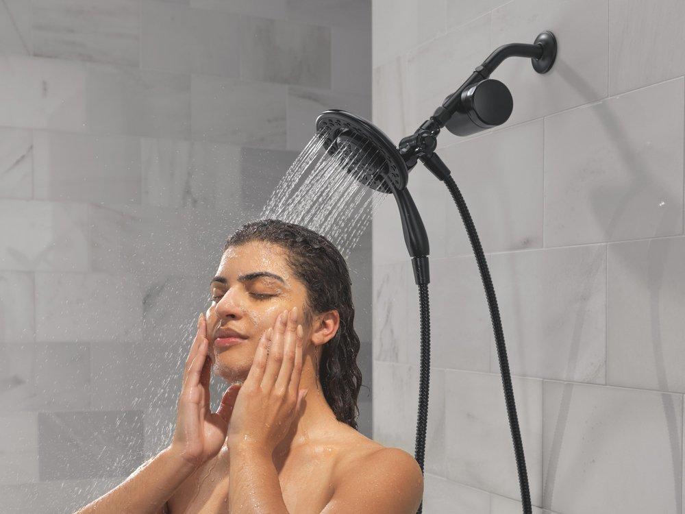 Shower Filter Attachment with 4-Setting In2ition&reg; in Matte Black 