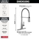 Single Handle Pull Down Kitchen Faucet in Arctic Stainless 