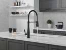 Single Handle Pull Down Kitchen Faucet in Matte Black 