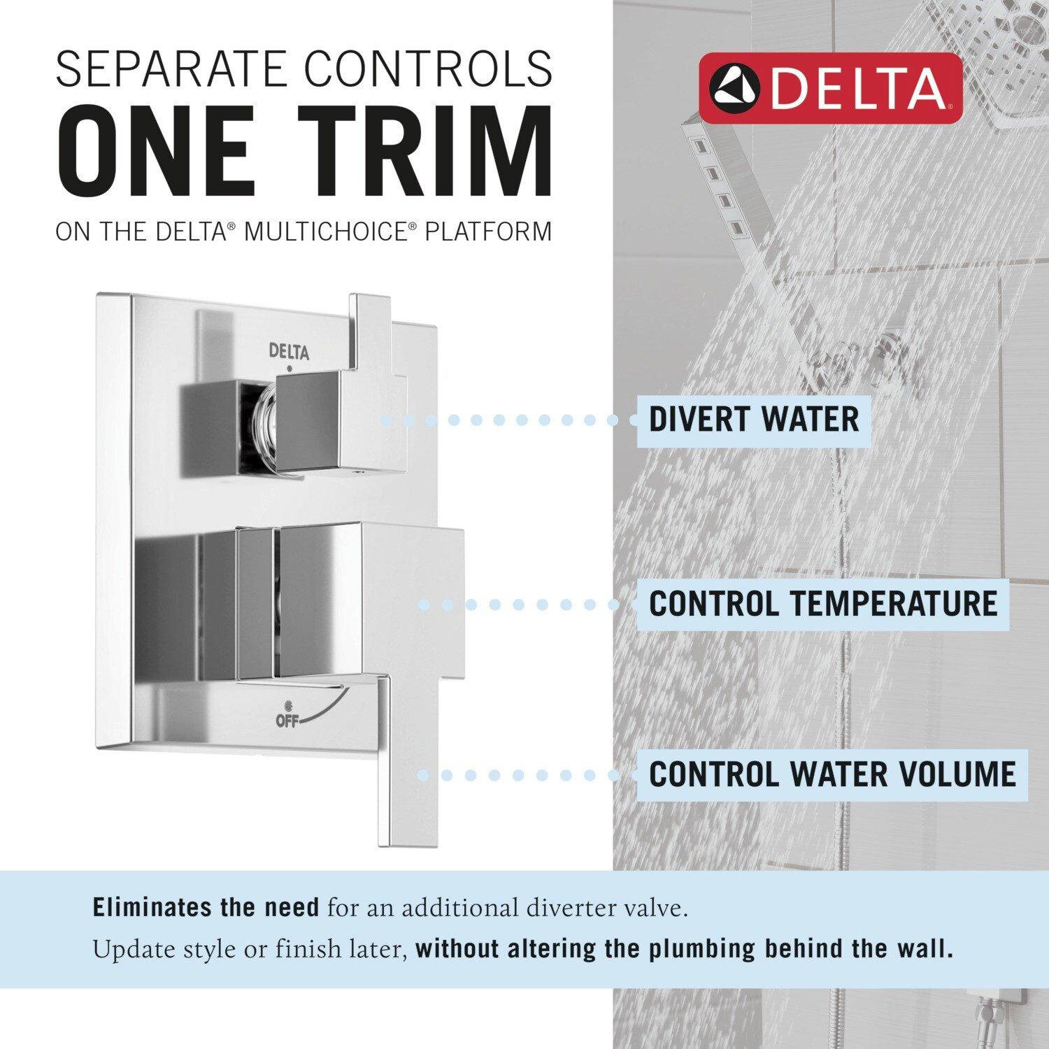 Delta Faucet Chrome Two Handle Single Function Shower System 