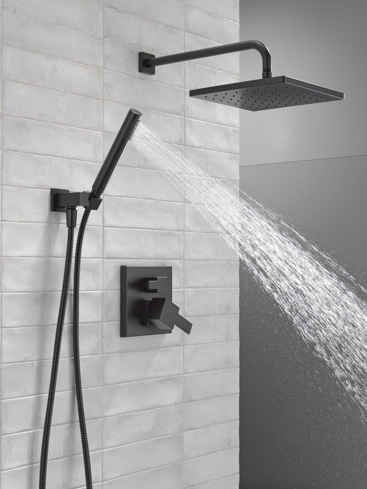 Delta Faucet Matte Black Two Handle Single Function Shower System 