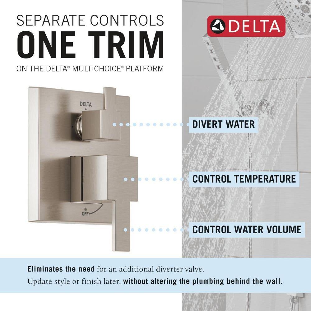 Delta Faucet SpotShield Brushed Nickel Two Handle Single Function Shower System 