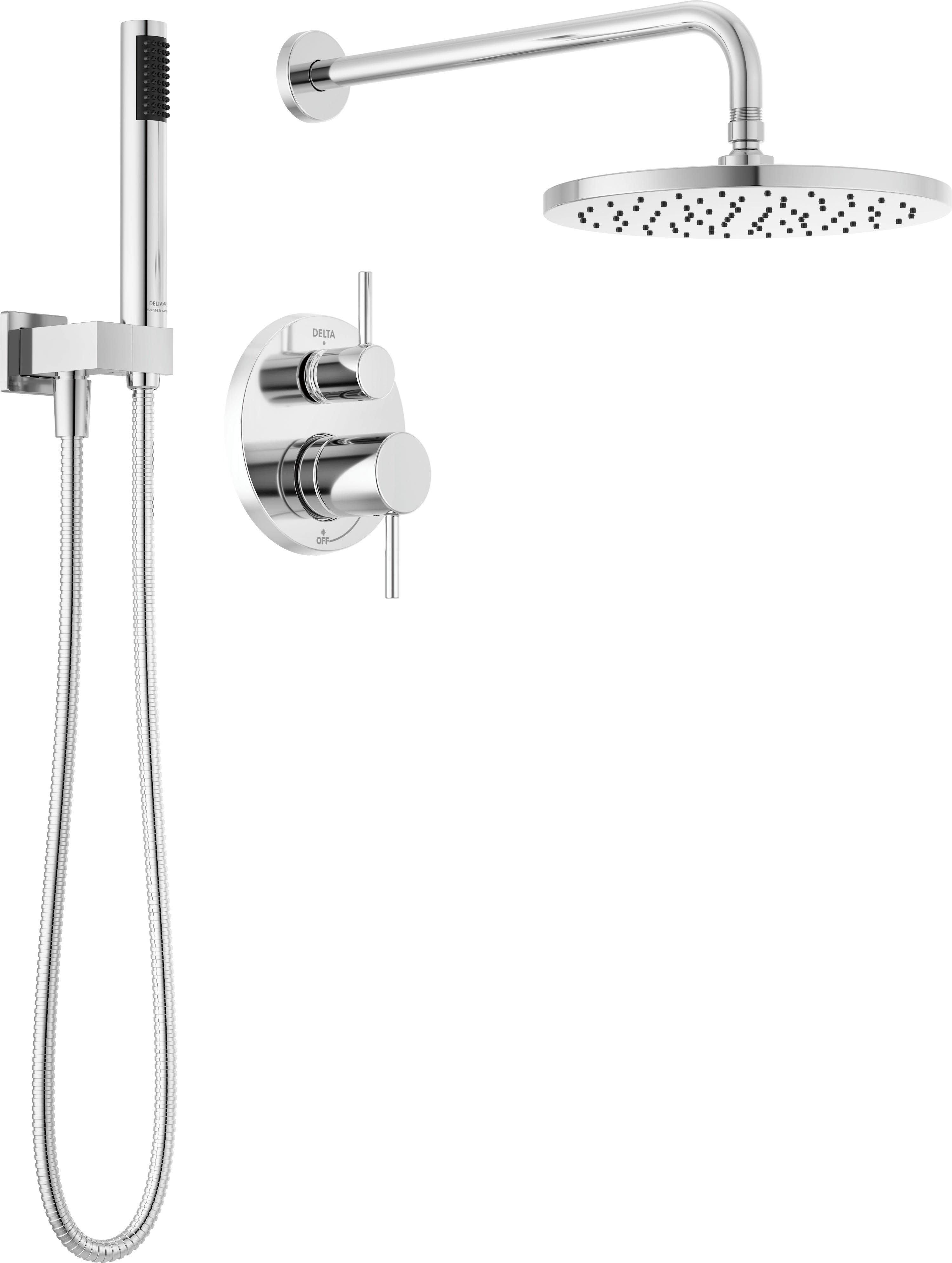 Delta Faucet Chrome Two Handle Single Function Shower System 