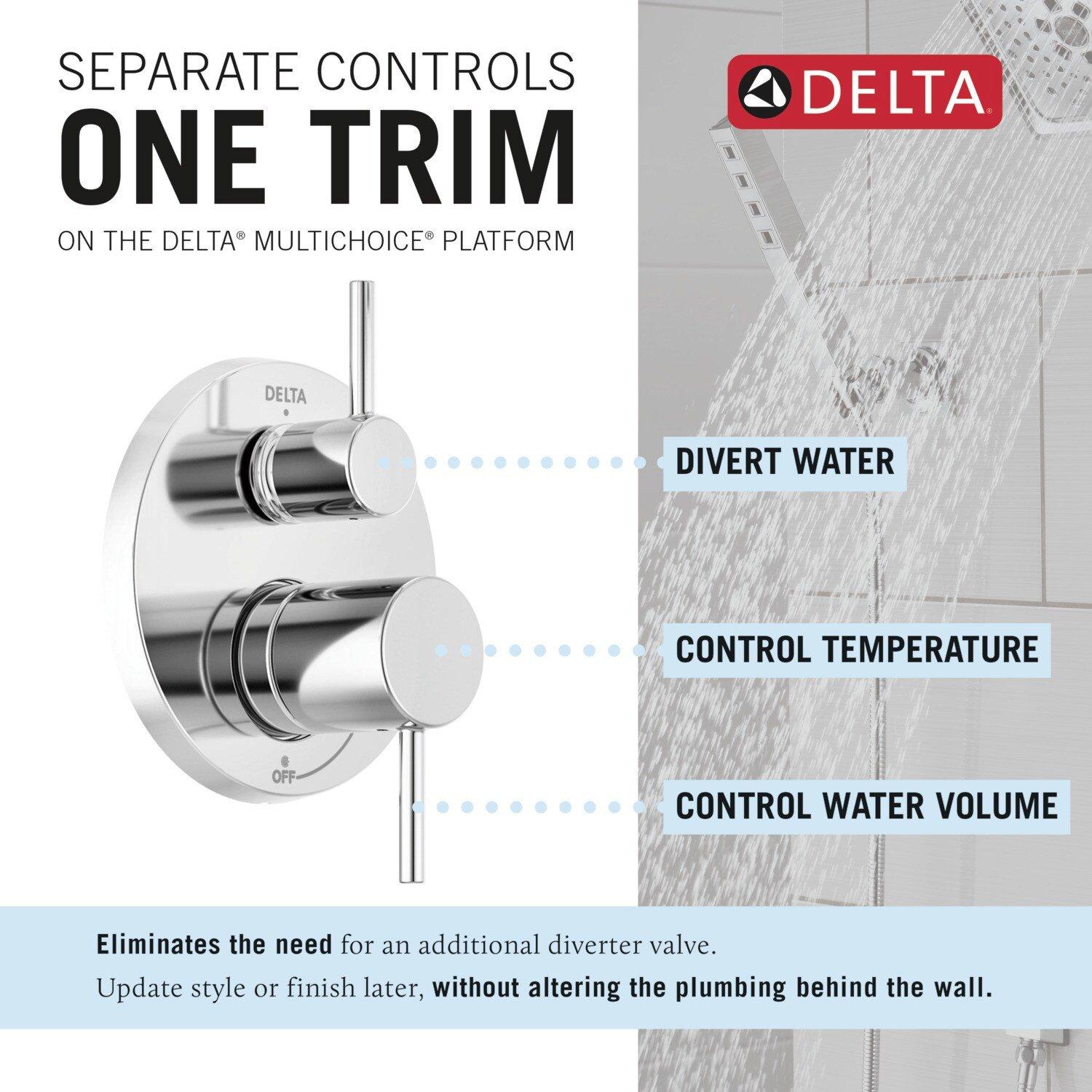 Delta Faucet Chrome Two Handle Single Function Shower System 