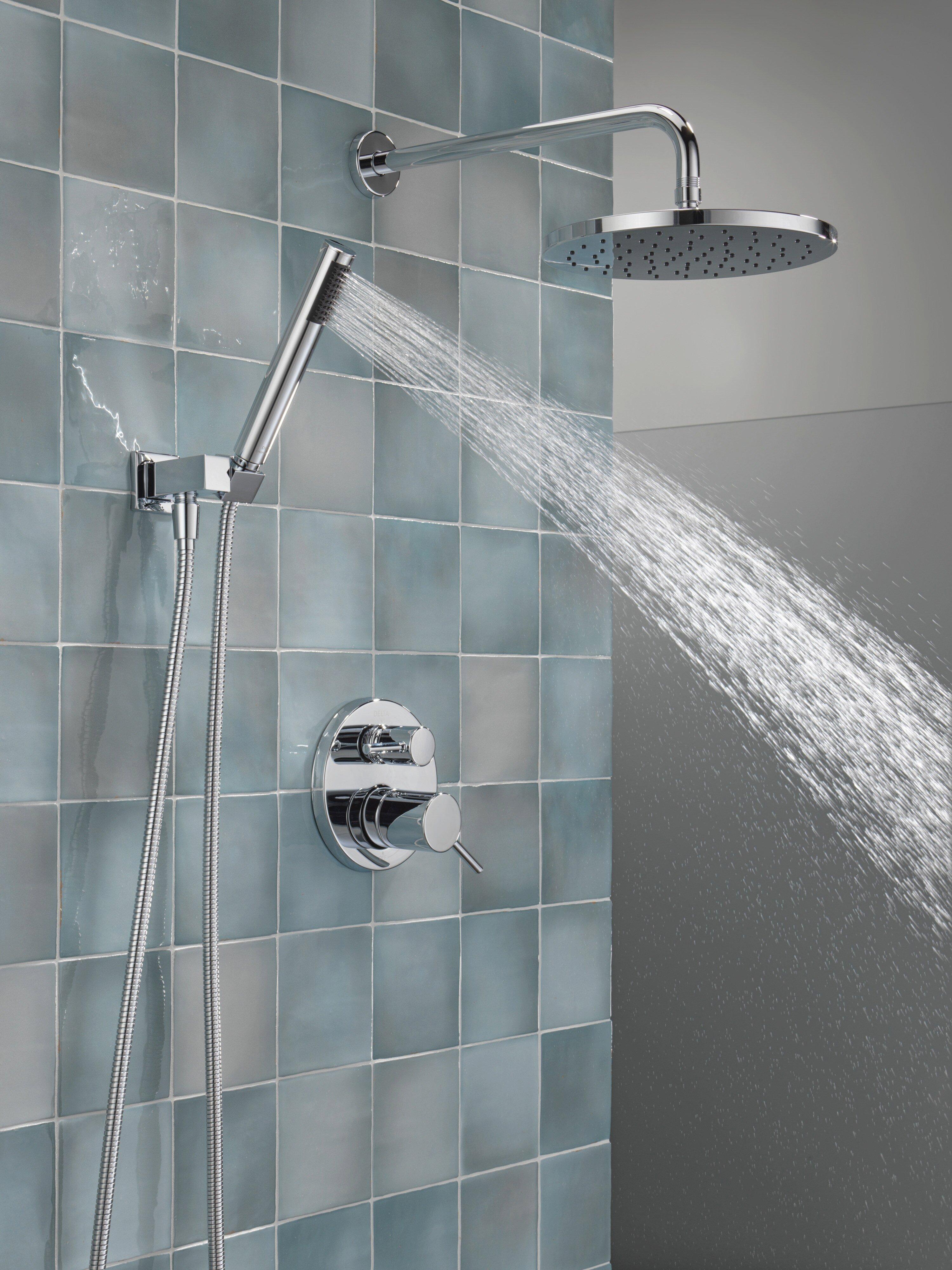 Delta Faucet Chrome Two Handle Single Function Shower System 