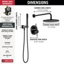 Delta Faucet Matte Black Two Handle Single Function Shower System 