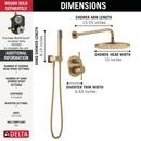 Delta Faucet Champagne Bronze Two Handle Single Function Shower System 
