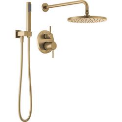 Two Handle Single Function Shower System in Champagne Bronze