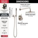 Delta Faucet SpotShield Brushed Nickel Two Handle Single Function Shower System 