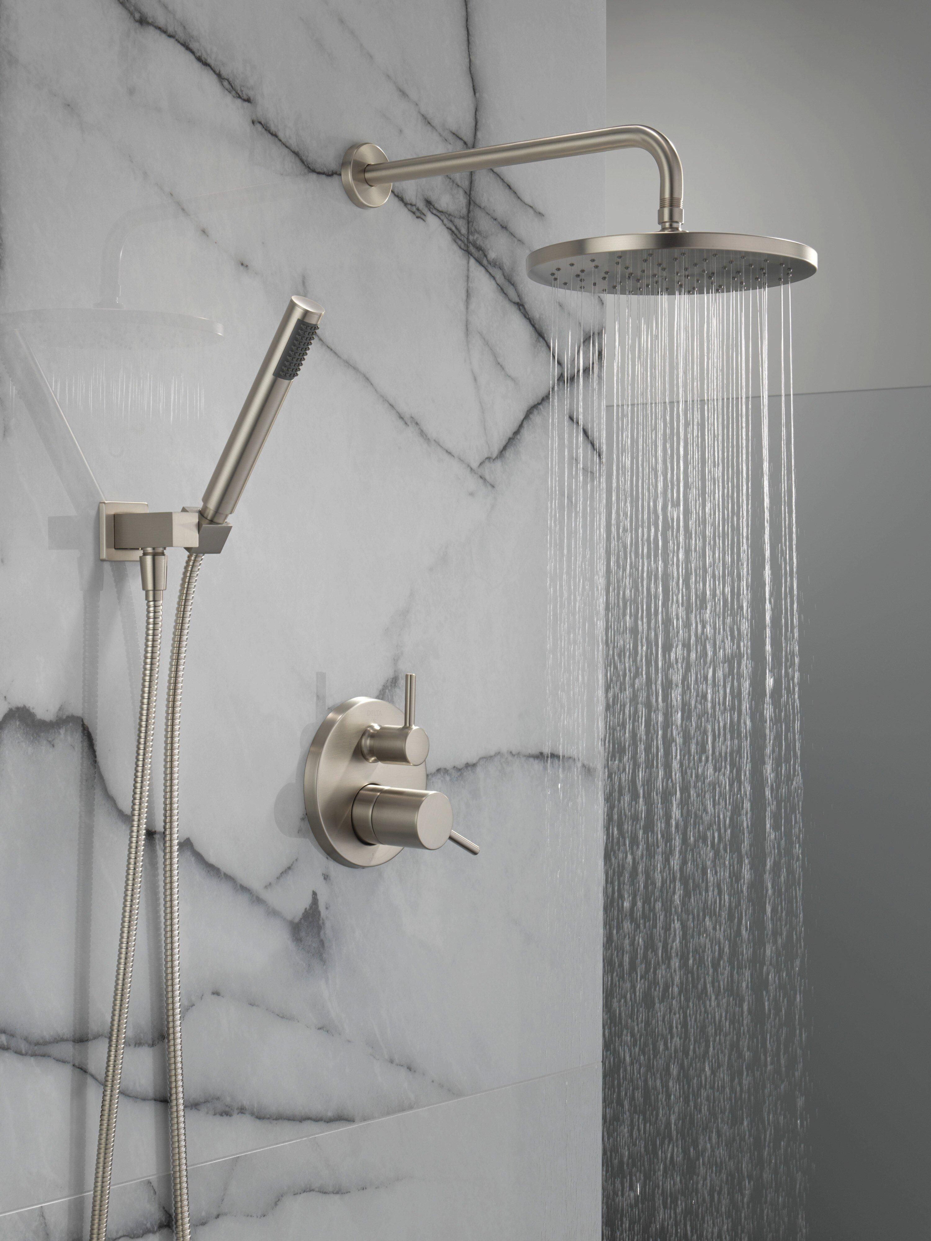 Delta Faucet SpotShield Brushed Nickel Two Handle Single Function Shower System 