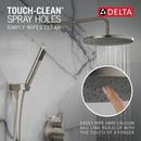 Delta Faucet SpotShield Brushed Nickel Two Handle Single Function Shower System 