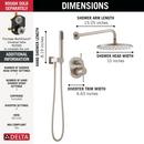 Delta Faucet SpotShield Brushed Nickel Two Handle Single Function Shower System 