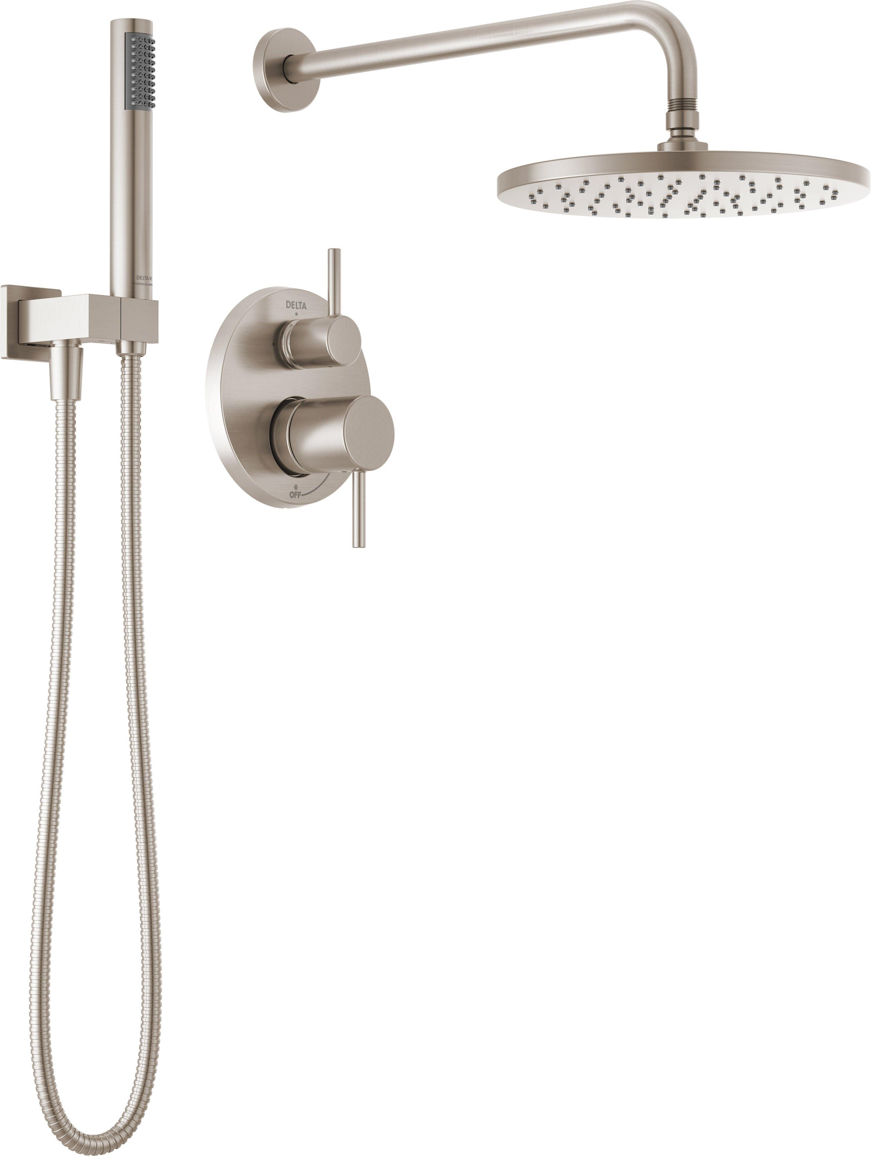 Delta Faucet SpotShield Brushed Nickel Two Handle Single Function Shower System 