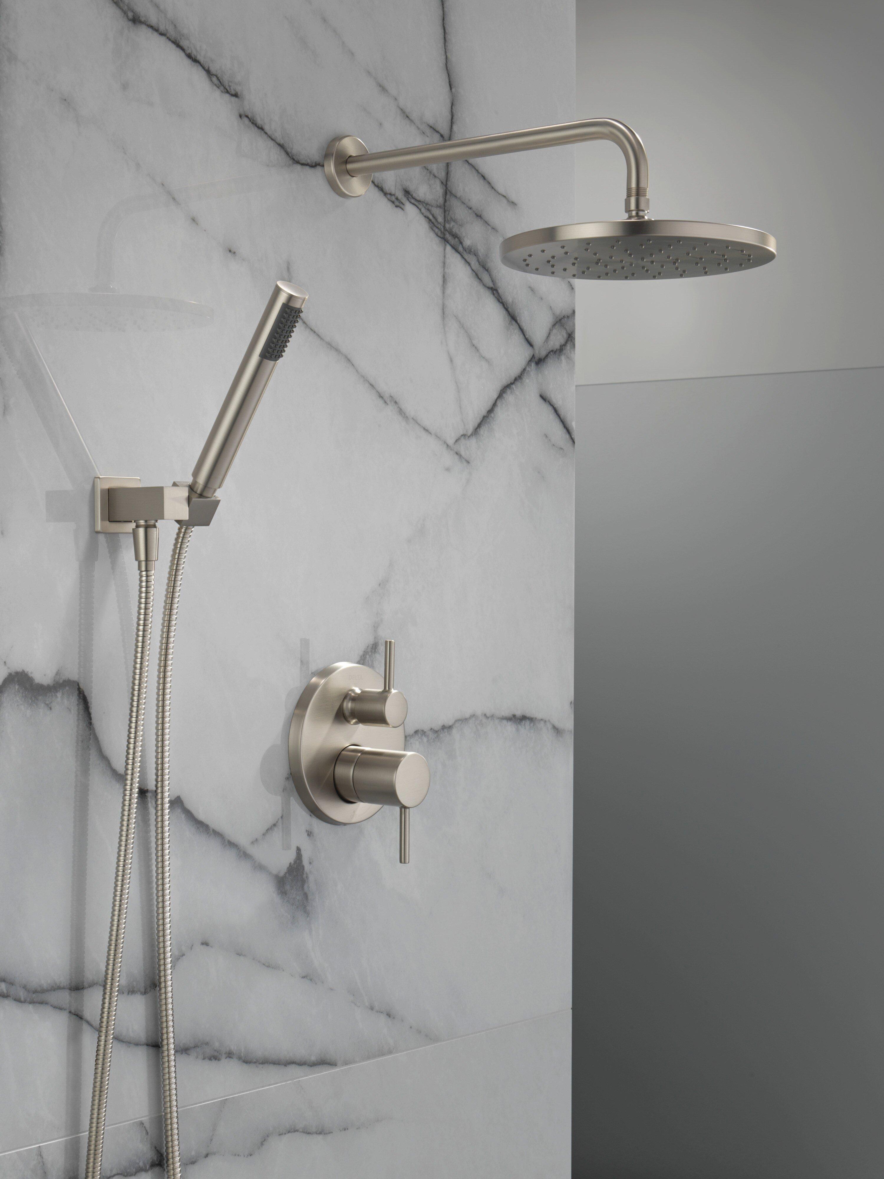 Delta Faucet SpotShield Brushed Nickel Two Handle Single Function Shower System 