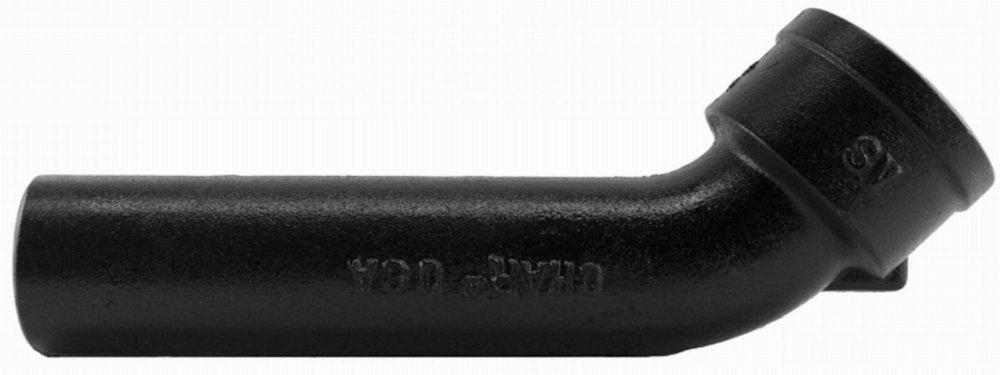 Black 18 in. Hub x Spigot Service Cast Iron Long 1/8 Degree Bend 