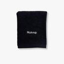 MAKEUP WASH CLOTH EMBROIDERED 13X13 BLACK 144/CA 