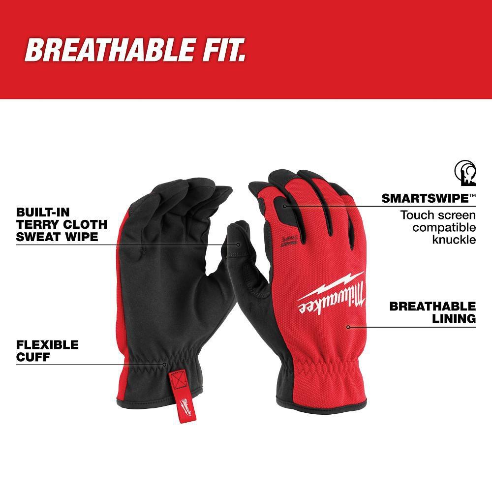 LIGHTWEIGHT WORK GLOVE WITH FLEXIBLE CUFF L 