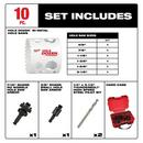 HOLE DOZER HVAC HOLE SAW KIT 10PC 
