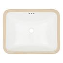 18 in. Undermount Rectangular Bathroom Sink in White 