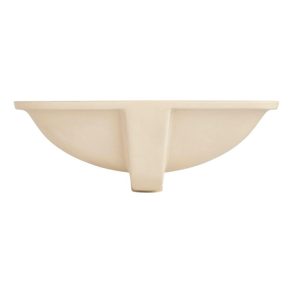 18 in. Undermount Rectangular Bathroom Sink in White 