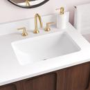 18 in. Undermount Rectangular Bathroom Sink in White 