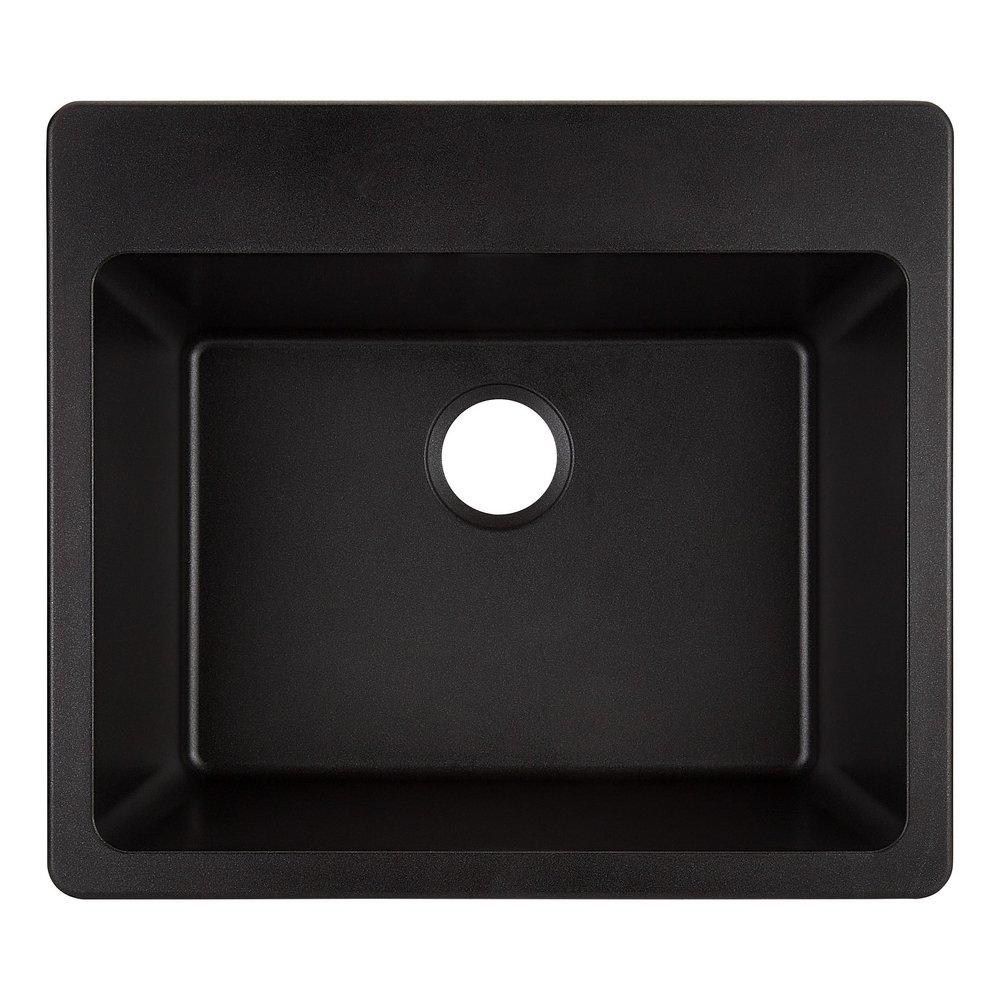 Signature Hardware Black 25 in. Laundry Sink 