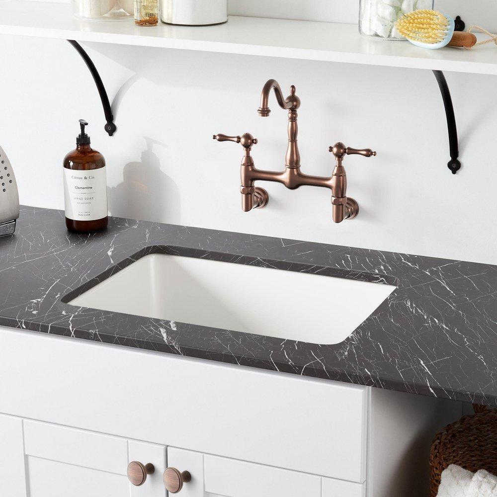 TOTTEN 25X22 DM GC LAUNDRY SINK - WH 