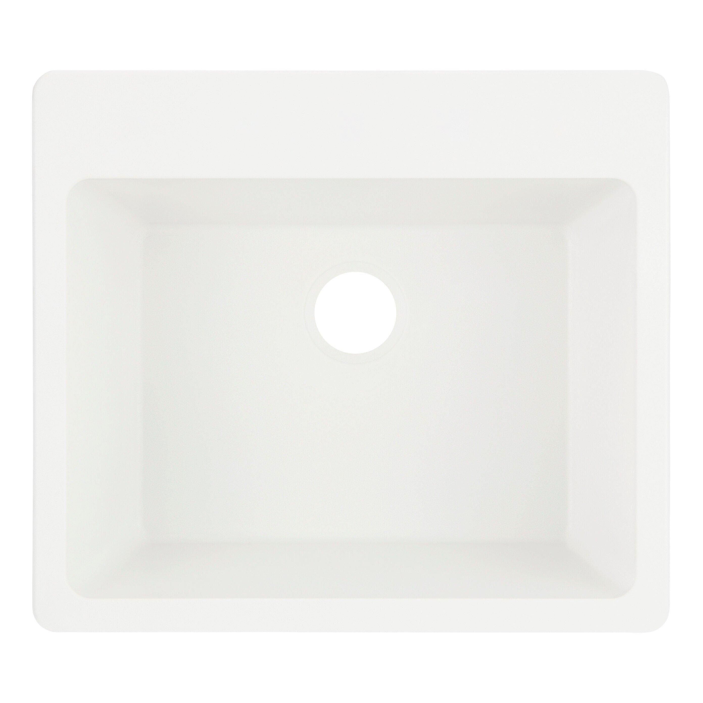Signature Hardware White 25 in. Laundry Sink 