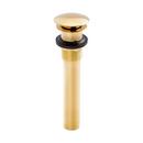 Pop-Up Bathroom Drain with Overflow Holes in Brushed Gold