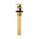 Signature Hardware Brushed Gold Pop-Up Bathroom Drain with Overflow Holes 