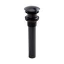 Pop-Up Bathroom Drain with Overflow Holes in Matte Black