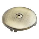 3-3/16 in. Solid Brass Overflow Plate with Single Screw in Aged Brass