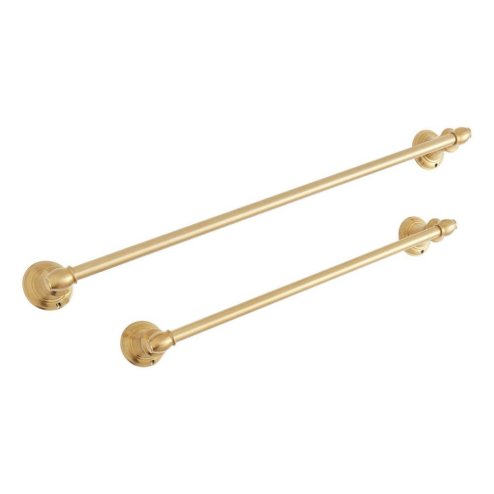 Signature Hardware Brushed Gold 18 in. Towel Bar 