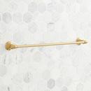 Signature Hardware Brushed Gold 24 in. Towel Bar 