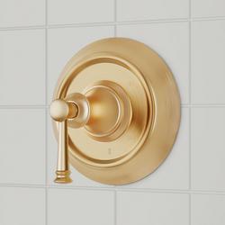 Single Handle Pressure Balancing Valve Trim in Brushed Gold (Trim Only)