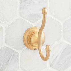 Robe Hook in Brushed Gold
