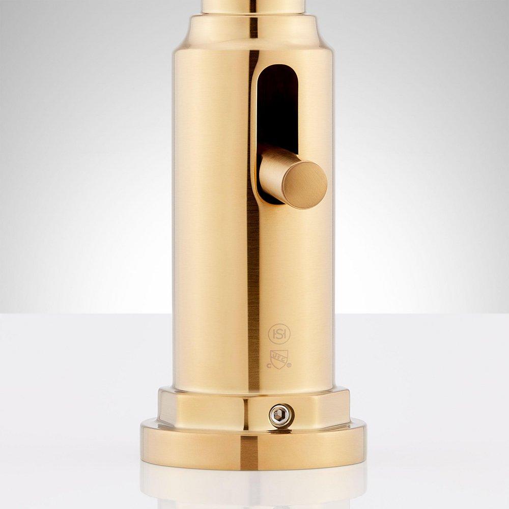 Signature Hardware Brushed Gold Two Handle Roman Tub Faucet with Hand Shower (Trim Only) 