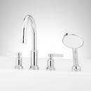 Two Handle Roman Tub Faucet with Hand Shower in Chrome