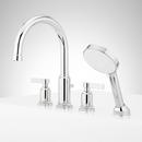 Signature Hardware Chrome Two Handle Roman Tub Faucet with Hand Shower (Trim Only) 