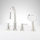 Two Handle Roman Tub Faucet and Hand Shower in Polished Nickel (Trim Only)
