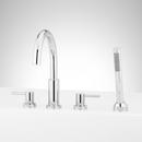 Two Handle Roman Tub Faucet and Hand Shower in Chrome (Trim Only)