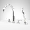 Signature Hardware Chrome Two Handle Roman Tub Filler Faucet with Hand Shower (Trim Only) 