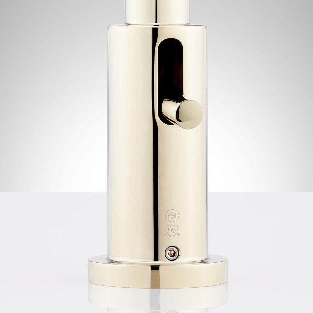 Signature Hardware Polished Brass Two Handle Roman Tub Filler Faucet with Hand Shower (Trim Only) 