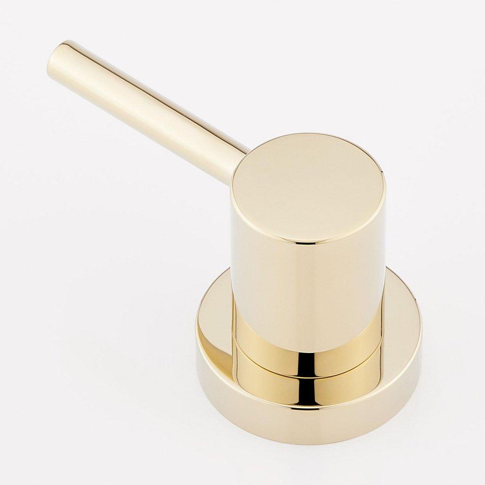 Signature Hardware Polished Brass Two Handle Roman Tub Filler Faucet with Hand Shower (Trim Only) 