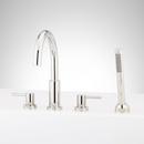 Two Handle Roman Tub Faucet with Hand Shower in Polished Nickel