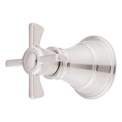 Cross Handle for Diverter or Volume Control Valve Trim in Brushed Nickel (Trim Only)