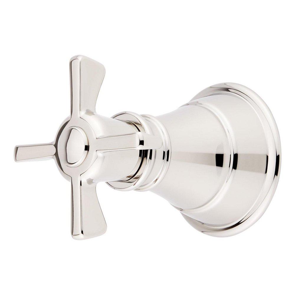 Signature Hardware Polished Nickel Cross Handle for Diverter & Volume Control Valve Trim 