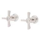 Cross Handles for Floor Mount Tub Filler in Brushed Nickel