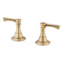 Lever Handles for Roman Tub Faucet Trim in Aged Brass